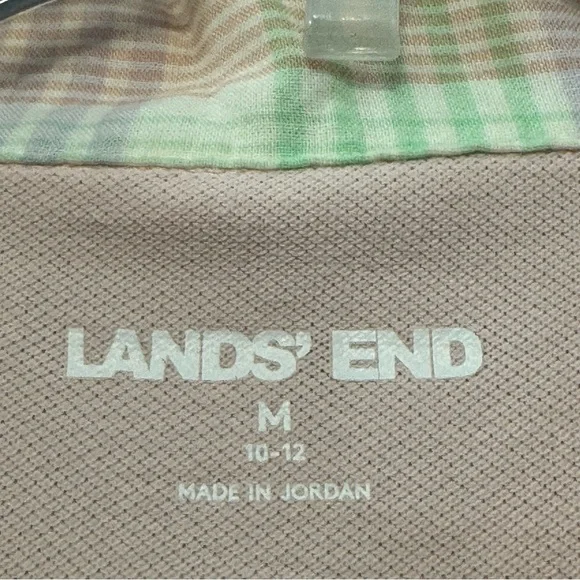 Lands’ End Pink Cotton Polo Dress Short Sleeve Size M - Picture 3 of 5